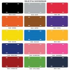 Custom Solid Color Personalized License Plate | 6" x 12" Inch Personalized Aluminum Vanity License Plates-Many Colors to Chose From